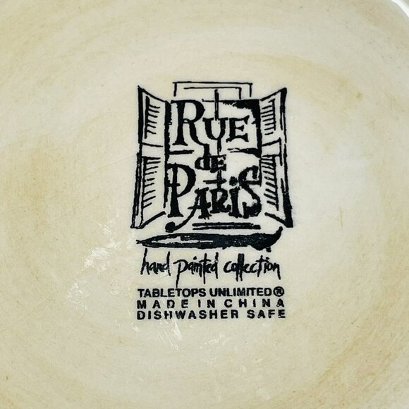 Tabletop Rue De Paris France Mug Hand Paint Souvenir Trip Ridge Large Restaurant - Picture 8 of 12